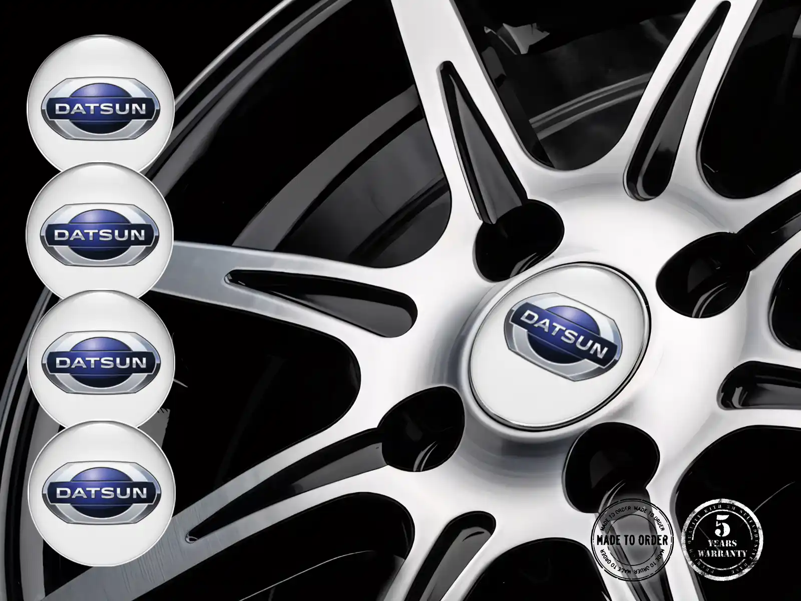 Datsun Stickers Dome Edition Resin Emblem Labels